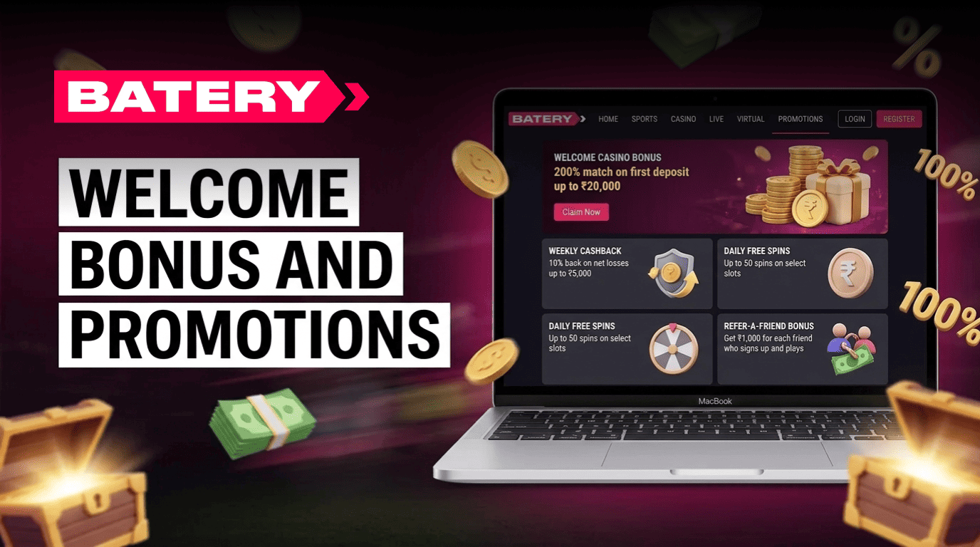 Bonus offers for Indian BateryBet players