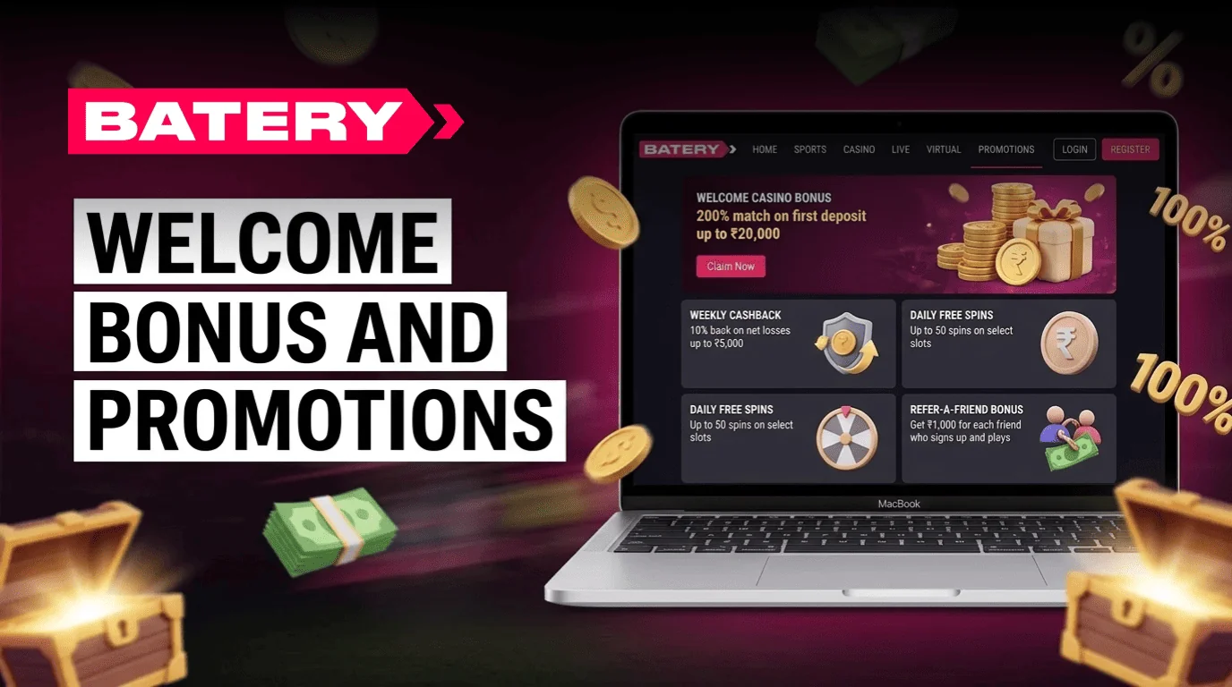 Bonus offers for Indian BateryBet players